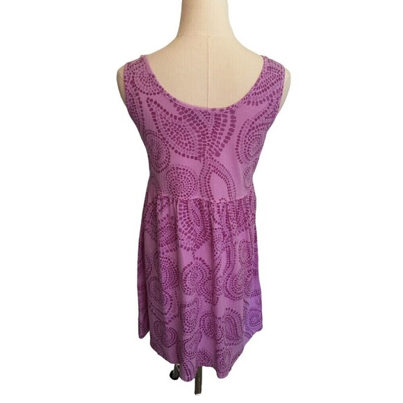 Icantoo Purple Size Extra Small Dress Womens Paisley Knee Length 100% Cotton NEW - Picture 4 of 9